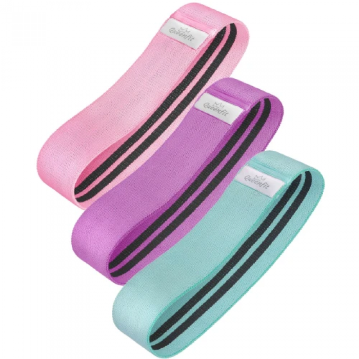 Фитнес резинки тканевые набор Queenfit 7-35 кг set B