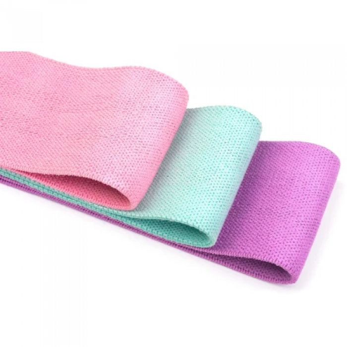 Фитнес резинки тканевые набор Queenfit 7-35 кг set B