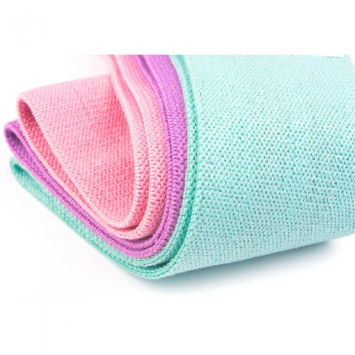 Фитнес резинки тканевые набор Queenfit 7-35 кг set B