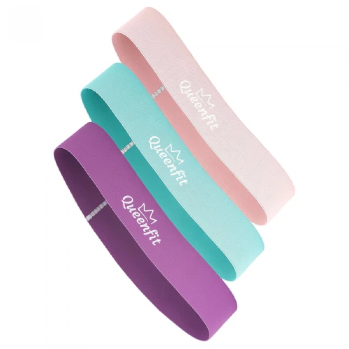 Фитнес резинки тканевые набор Queenfit 7-35 кг set A