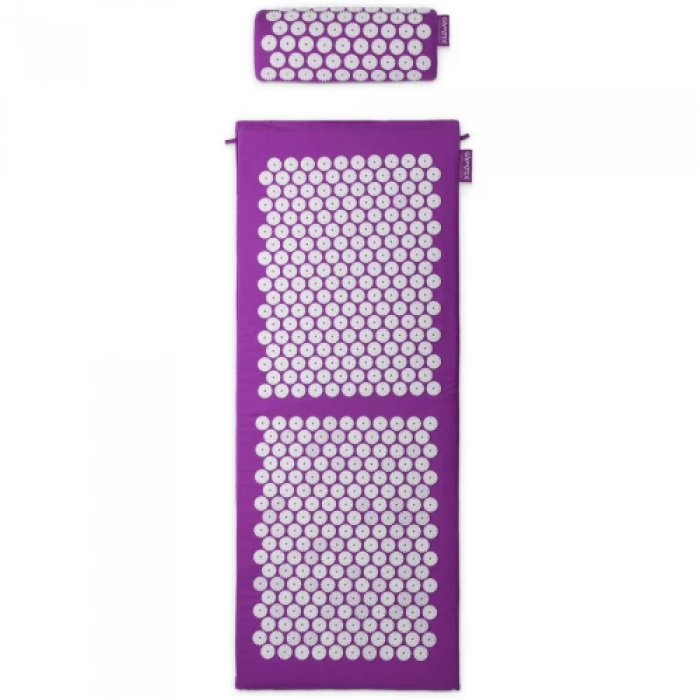 Аппликатор Кузнецова / Коврик акупунктурный с валиком Gymtek фиолетовый