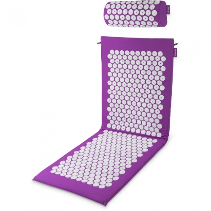 Аппликатор Кузнецова / Коврик акупунктурный с валиком Gymtek фиолетовый