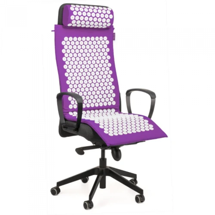 Аппликатор Кузнецова / Коврик акупунктурный с валиком Gymtek фиолетовый