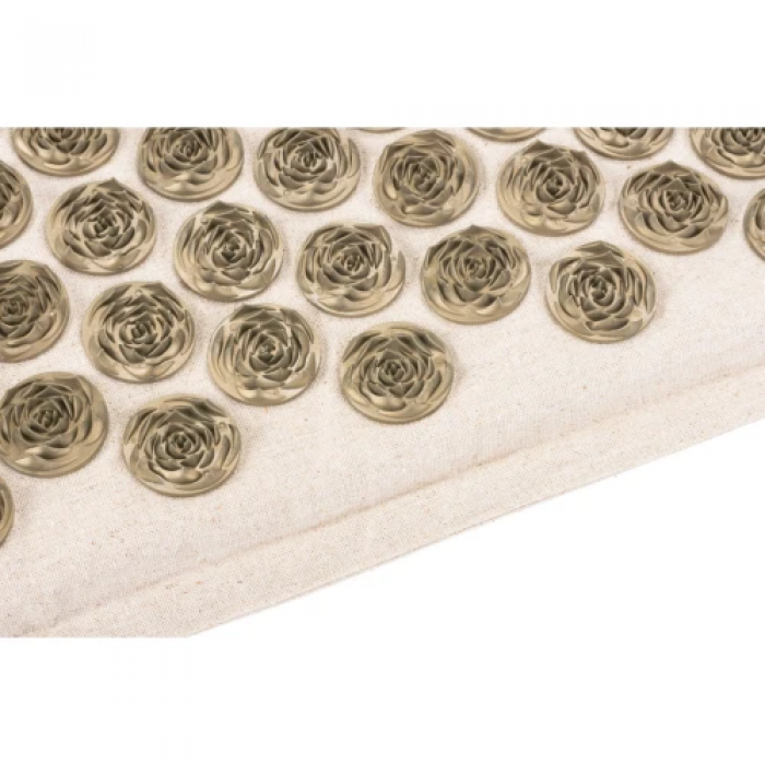 Аплікатор Кузнєцова / Килимок акупунктурний з подушкою Queenfit беж