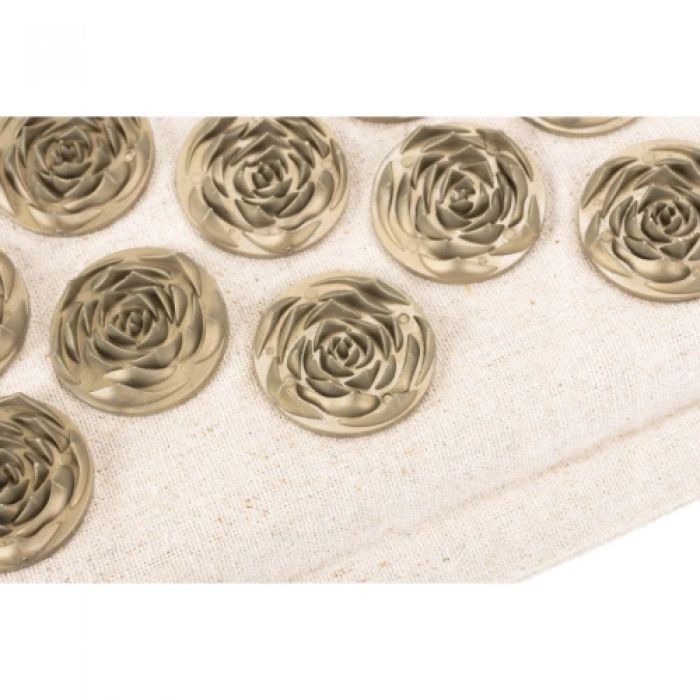 Аплікатор Кузнєцова / Килимок акупунктурний з подушкою Queenfit беж