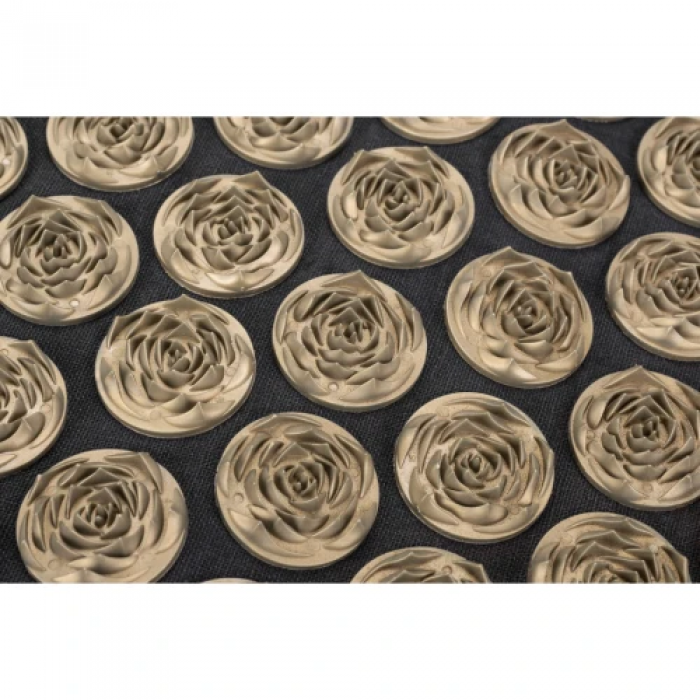 Масажний килимок з подушкою Аплікатор Кузнєцова Queenfit чорний