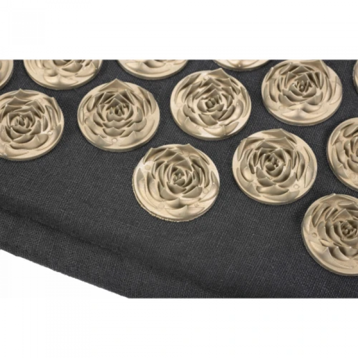 Масажний килимок з подушкою Аплікатор Кузнєцова Queenfit чорний