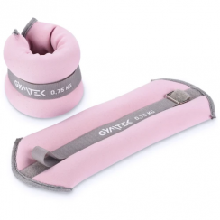 Утяжелители Gymtek для рук и ног 2 х 0,75 кг розовый