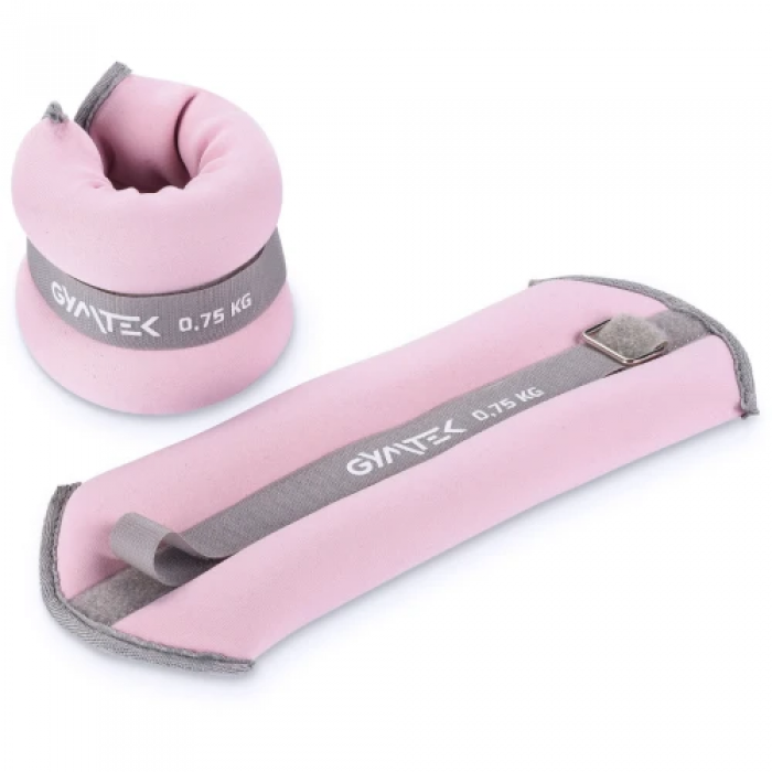 Обтяжувачі Gymtek для рук та ніг 2 х 0,75 кг рожевий