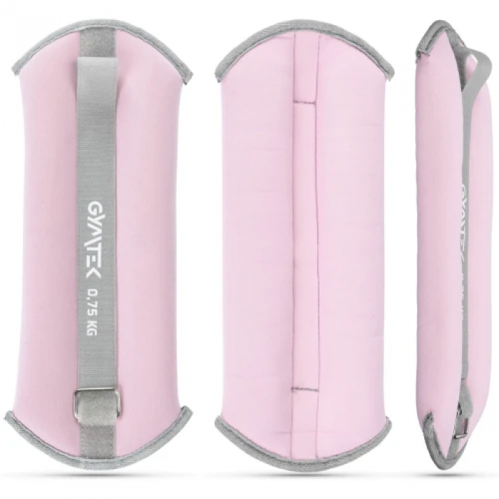 Обтяжувачі Gymtek для рук та ніг 2 х 0,75 кг рожевий