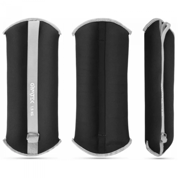 Обтяжувачі Gymtek для рук та ніг 2 х 1,5 кг чорний