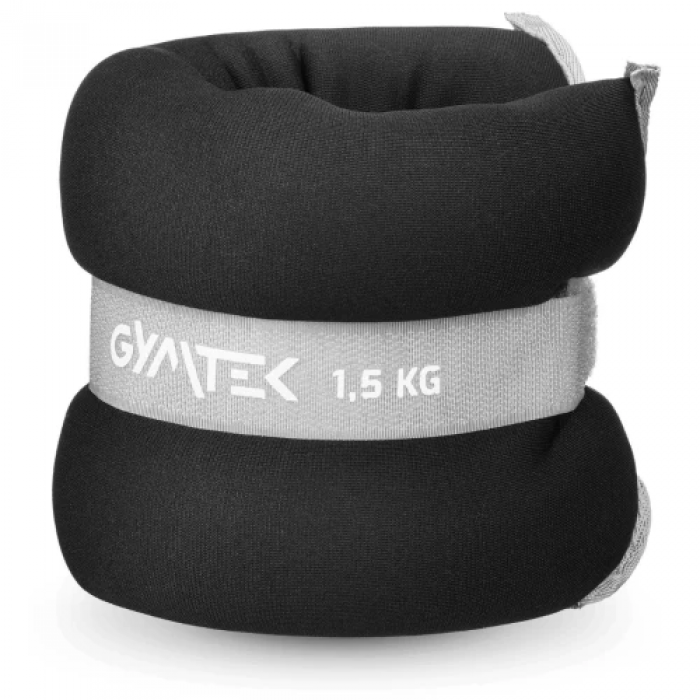 Обтяжувачі Gymtek для рук та ніг 2 х 1,5 кг чорний