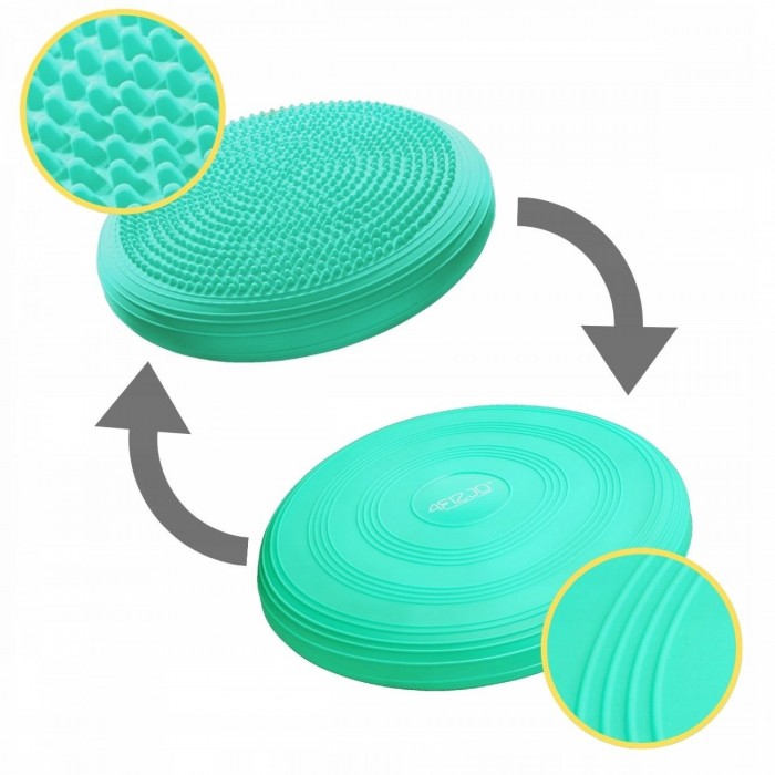 Балансувальна подушка-диск 4FIZJO MED+ 33 см сенсомоторна, масажна Mint (P-5907739313836)