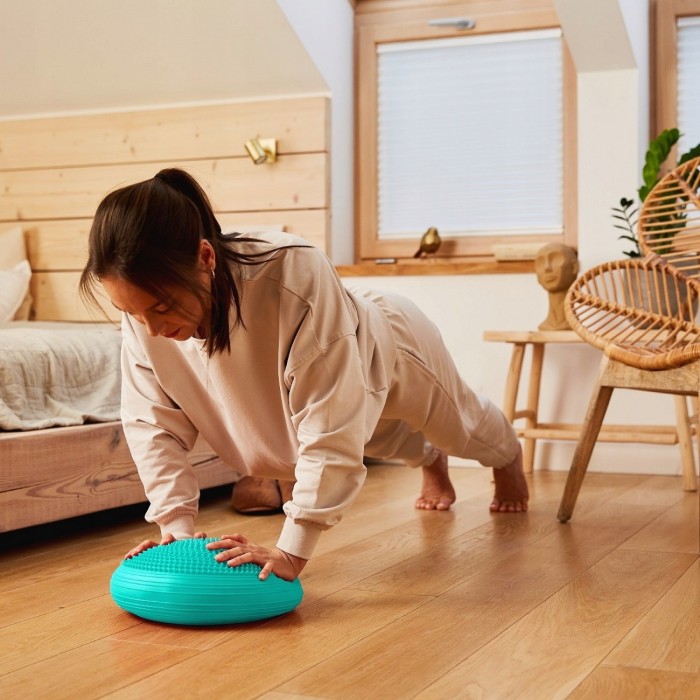 Балансувальна подушка-диск 4FIZJO MED+ 33 см сенсомоторна, масажна Mint (P-5907739313836)