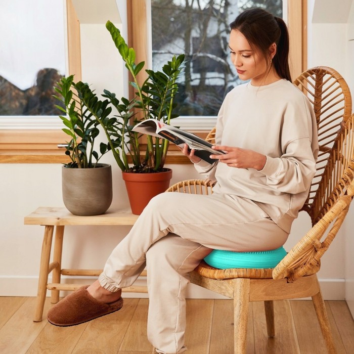 Балансувальна подушка-диск 4FIZJO MED+ 33 см сенсомоторна, масажна Mint (P-5907739313836)