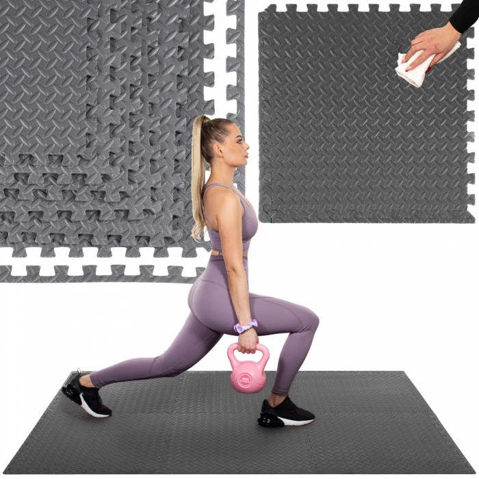 Мат-пазл (ластівчин хвіст) Springos Mat Puzzle EVA 180 x 120 x 1.2 см FM0005A Graphite