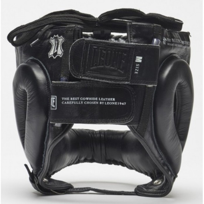 Боксерський шолом із бампером Leone Greatest Black S/M