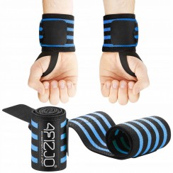 Бинты для запястий (кистевые бинты) 4FIZJO Wrist Wraps Black/Blue (P-5907739317445)