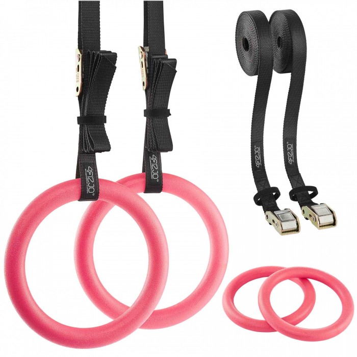 Гимнастические кольца 4FIZJO из ABS пластика, регулируемые Pink (P-5907739314888)