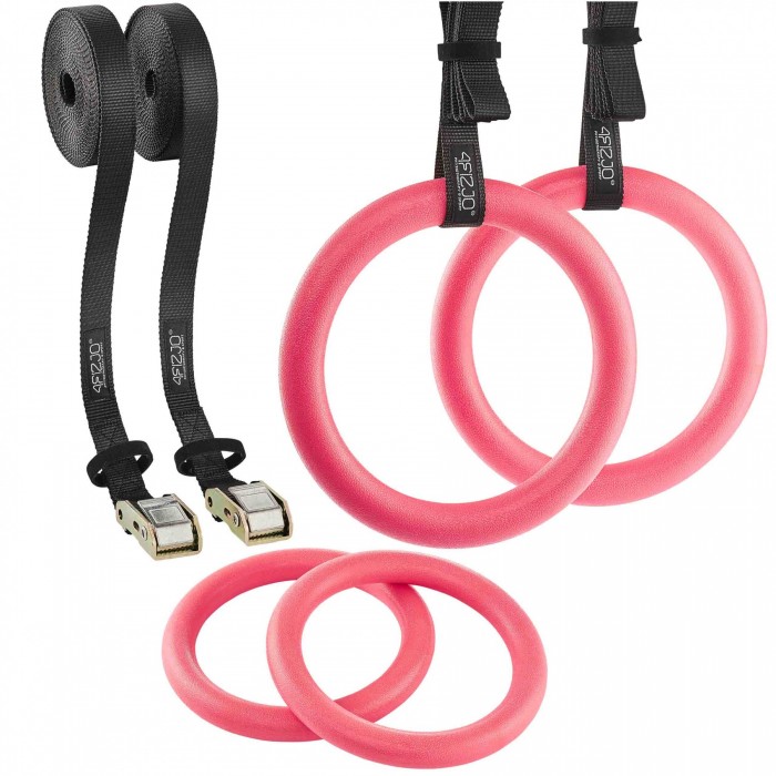 Гимнастические кольца 4FIZJO из ABS пластика, регулируемые Pink (P-5907739314888)