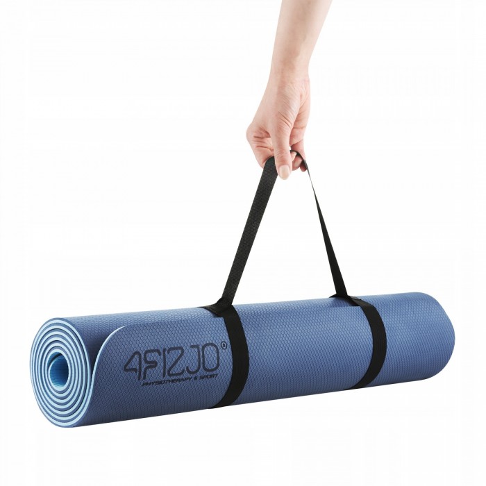 Коврик (мат) спортивный 4FIZJO TPE 180 x 60 x 0.6 см для йоги и фитнеса Blue/Sky Blue (P-5907739310132)