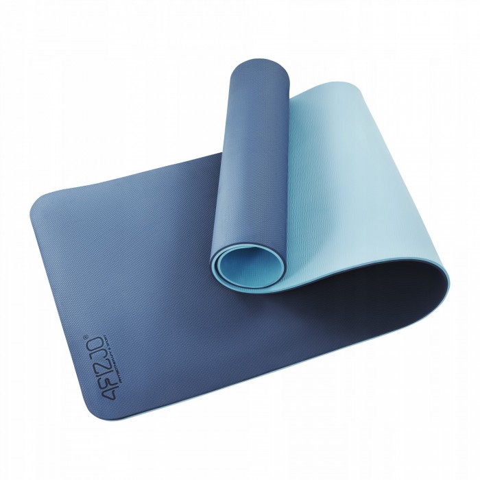 Коврик (мат) спортивный 4FIZJO TPE 180 x 60 x 0.6 см для йоги и фитнеса Blue/Sky Blue (P-5907739310132)