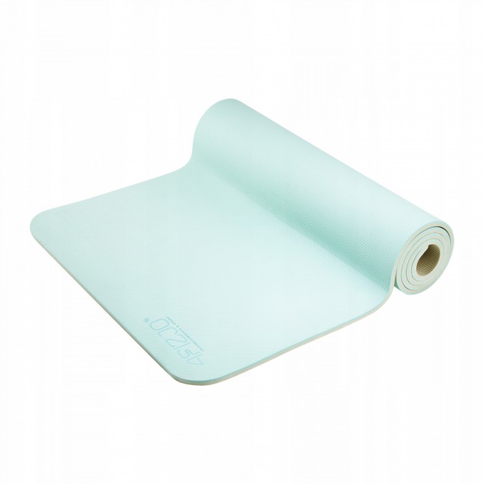Килимок (мат) спортивний 4FIZJO TPE 180 x 60 x 0.6 см для йоги та фітнесу Mint/Grey (P-5907739317070)