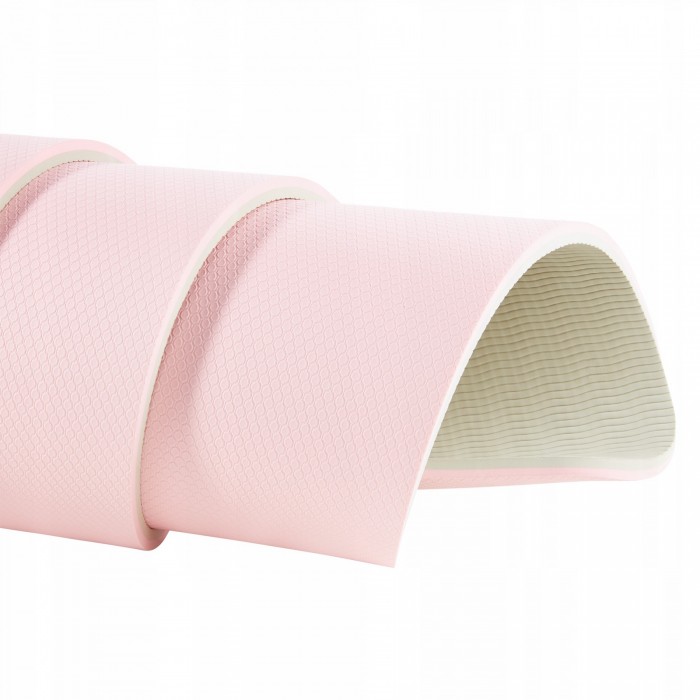 Коврик (мат) спортивный 4FIZJO TPE 180 x 60 x 0.6 см для йоги и фитнеса Pink/Grey (P-5907739317063)