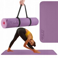 Килимок (мат) спортивний 4FIZJO TPE 180 x 60 x 0.6 см для йоги та фітнесу Violet/Pink (P-5907739316950)