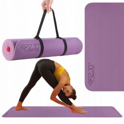 Килимок (мат) спортивний 4FIZJO TPE 180 x 60 x 0.6 см для йоги та фітнесу Violet/Pink (P-5907739316950)