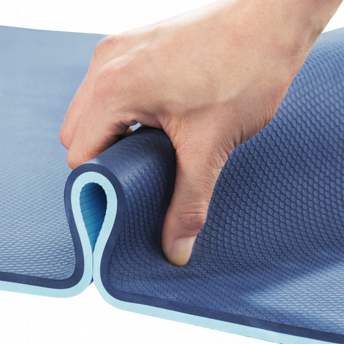 Коврик (мат) спортивный 4FIZJO TPE 180 x 60 x 1 см для йоги и фитнеса Blue/Sky Blue (P-5907739317094)