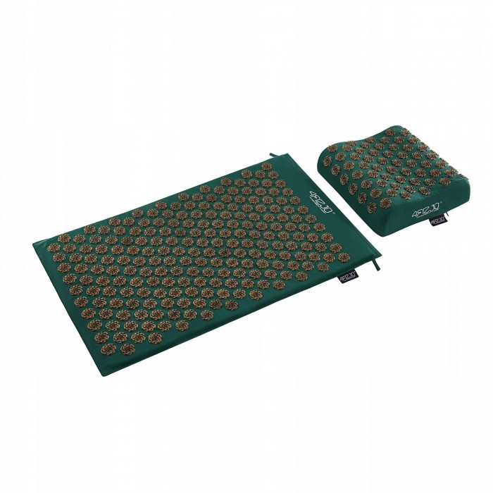 Коврик акупунктурный с подушкой 4FIZJO Ergo Mat Аппликатор Кузнецова Navy Green/Gold (P-5907739315076)