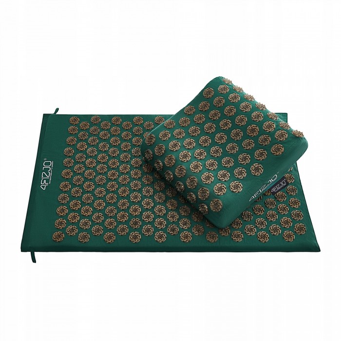 Коврик акупунктурный с подушкой 4FIZJO Ergo Mat Аппликатор Кузнецова Navy Green/Gold (P-5907739315076)