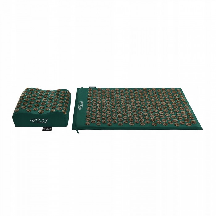 Коврик акупунктурный с подушкой 4FIZJO Ergo Mat Аппликатор Кузнецова Navy Green/Gold (P-5907739315076)