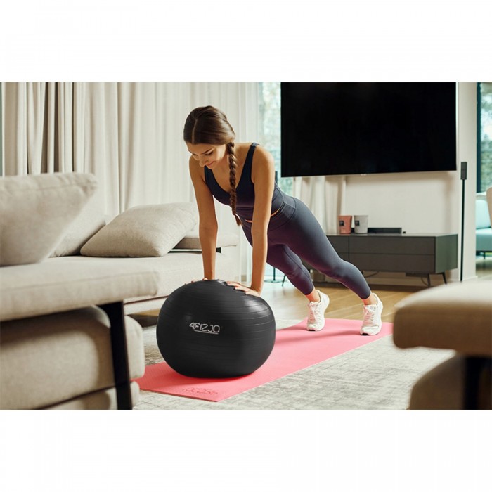 Мяч для фитнеса (фитбол) 4FIZJO 55 см Anti-Burst Black (P-5907739316257)