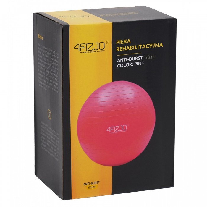 Мяч для фитнеса (фитбол) 4FIZJO 65 см Anti-Burst Pink (P-5907739317384)