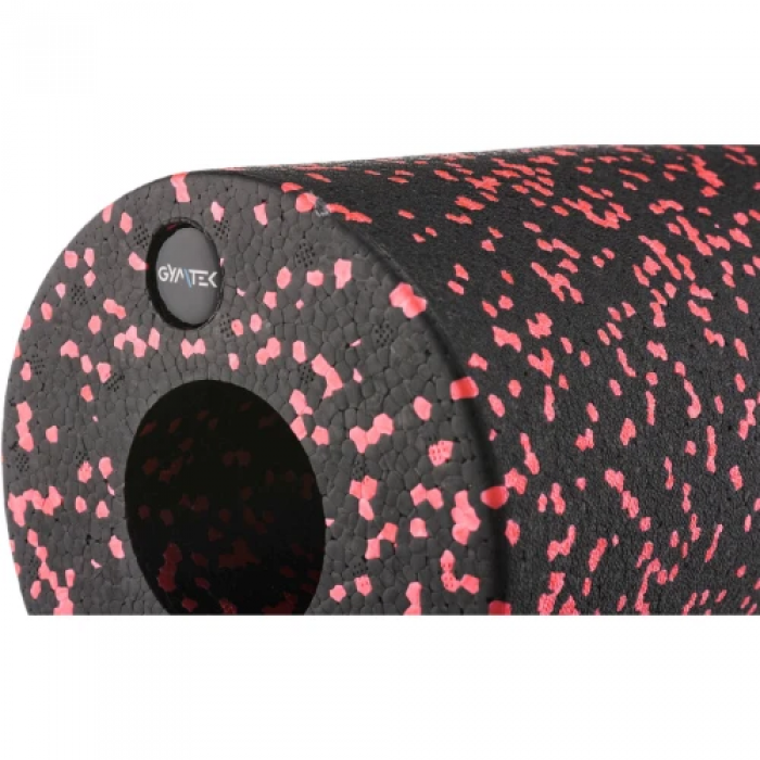 Массажный ролик Gymtek для йоги и фитнеса ЕРР 30*15 см черно-красный