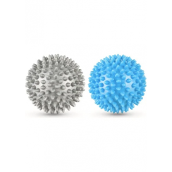 Набор массажных мячей Gymtek 70 мм 2 шт твердый/мягкий серо-голубой
