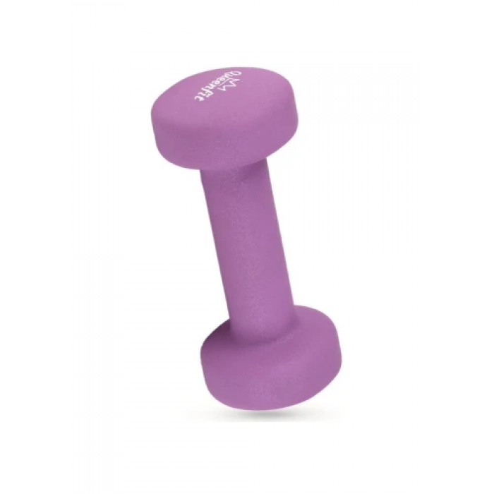 Набор гантелей неопреновых Queenfit 2х1 кг фиолетовый