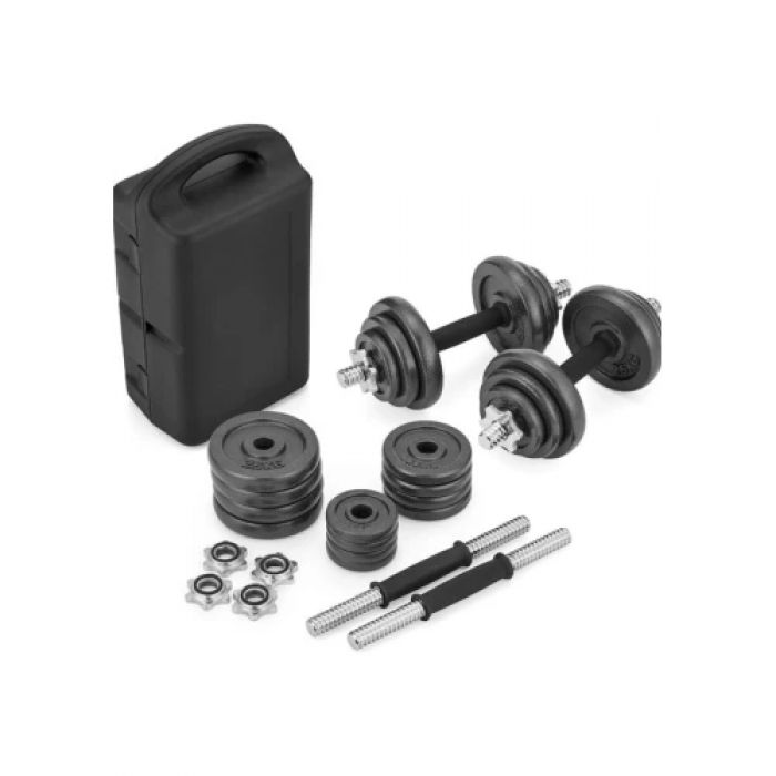 Набір гантелі в кейсі Gymtek чавунні 2х10 кг