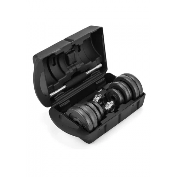 Набір гантелі в кейсі Gymtek чавунні 2х10 кг