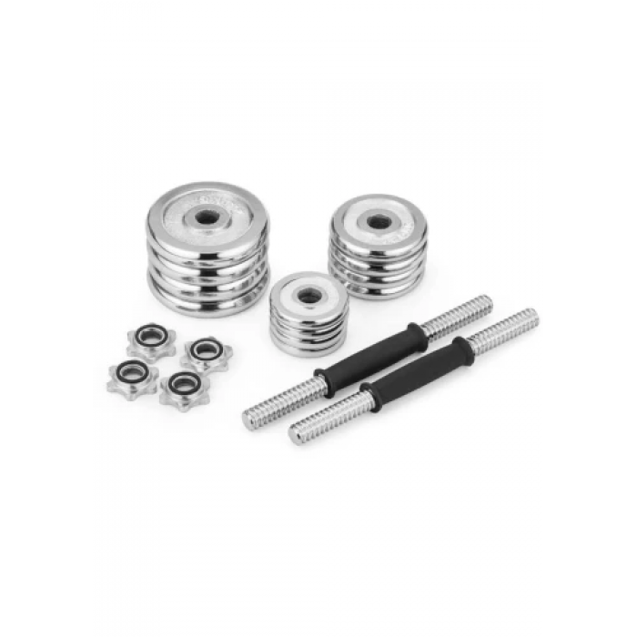 Набор гантели в кейсе Gymtek хромированные 2х10 кг