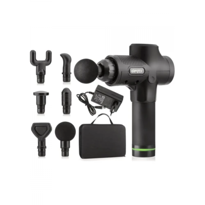 Перкусійний ручний масажер для тіла та м'язів Gymtek чорний