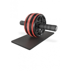 Ролик для преса Hop-Sport з килимком чорно-червоний