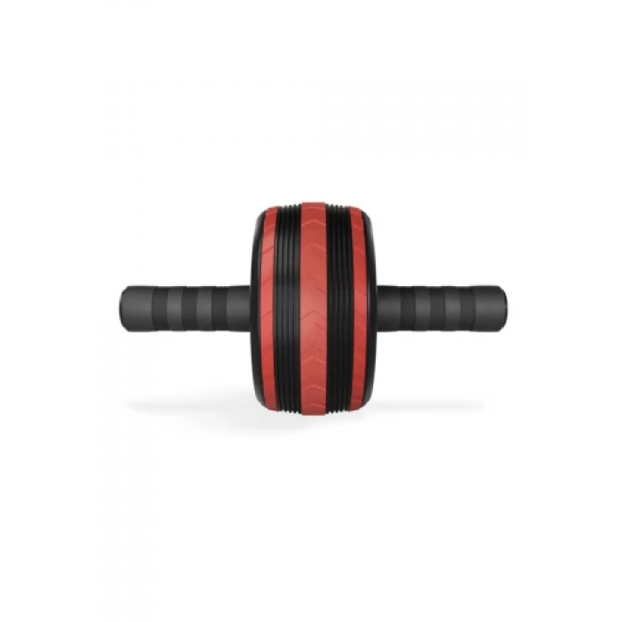 Ролик для преса Hop-Sport з килимком чорно-червоний
