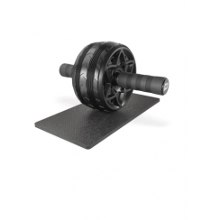 Ролик для преса Hop-Sport з килимком чорний