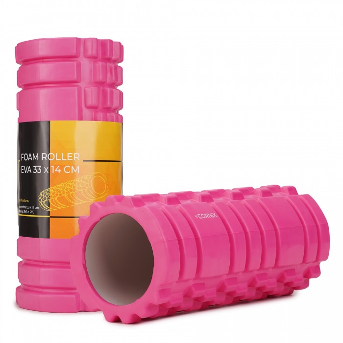 Масажний ролик Cornix EVA 33 x 14 см (валик, ролер) XR-0031 Pink