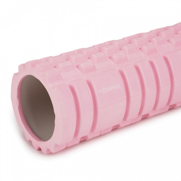 Масажний ролик Cornix EVA 33 x 14 см (валик, ролер) XR-0036 Light Pink