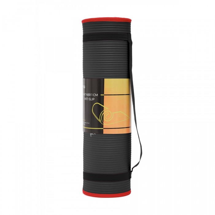 Килимок спортивний Cornix NBR 183 x 61 x 1 см для йоги та фітнесу XR-0094 Black/Red
