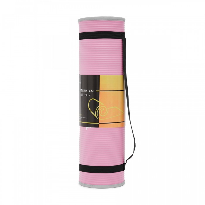 Килимок спортивний Cornix NBR 183 x 61 x 1 см для йоги та фітнесу XR-0095 Pink/Grey